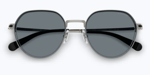 Rarely worn COACH Gunmetal Frame Sunglasses with Dark Gray Gradient Lenses. Transparent Grey Coach 6265U w/ Gradient Progressive Reading  main image 3