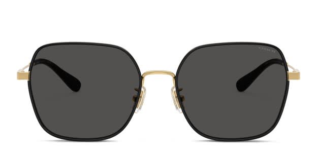 Coach HC7180D gold , black frame with grey solid lenses  display picture 2
