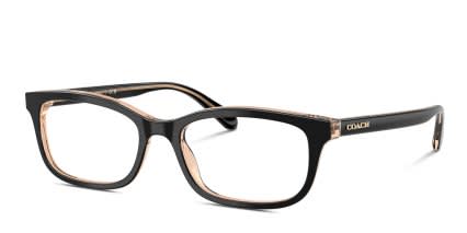 Coach HC6174 Black, Clear, Pink glasses - Black / Clear / Pink - Angle View