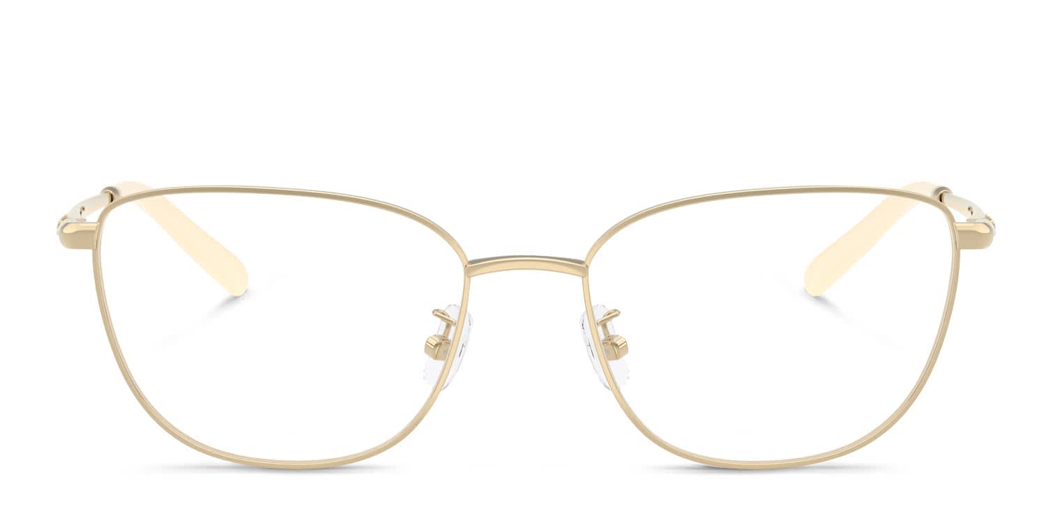 NEW TORY BURCH women\'s transparent square non-polarized eyeglasses in gold metal Eyeglasses Tory Burch TY1095 | Free Shipping | Glasses.com® main image 2