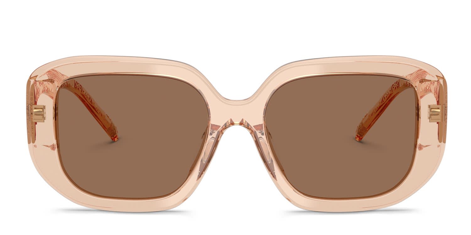 Tory Burch TY7218U Pink, Clear glasses - Pink / Clear - Frontal View
