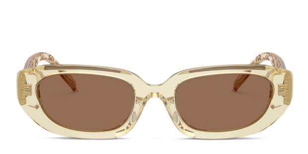 Tory Burch TY7219U yellow frame with brown lenses. Lenses provide