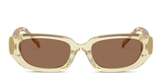 Tory Burch TY7219U yellow frame with brown lenses. Lenses 