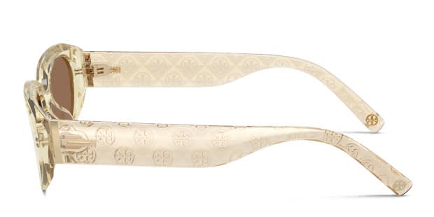 Tory Burch TY7219U yellow frame with brown lenses. Lenses provide