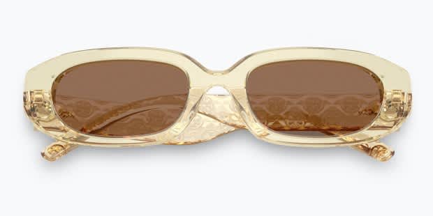 【 開梱 設置?無料 】 Tory Lenses lenses. brown with frame yellow TY7219U Burch 小物