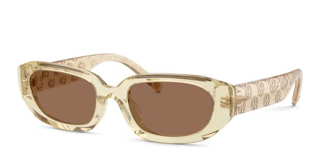 トレヴァ－・ブラウン Tory Burch TY7219U yellow frame with brown lenses. Lenses provide
