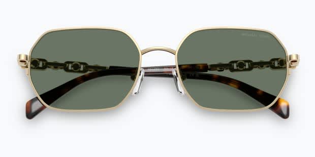 Michael Kors MK1165 Saint Martin gold frame with green solid