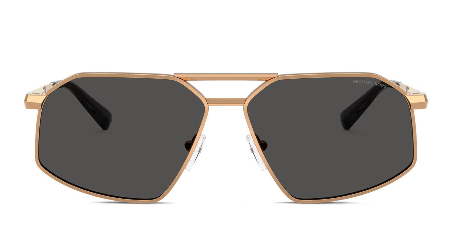 『EYE MAR 47 21 150 GOLD×BLACK』 Michael Kors MK1167 Mar Vista beige , gold frame with dark grey