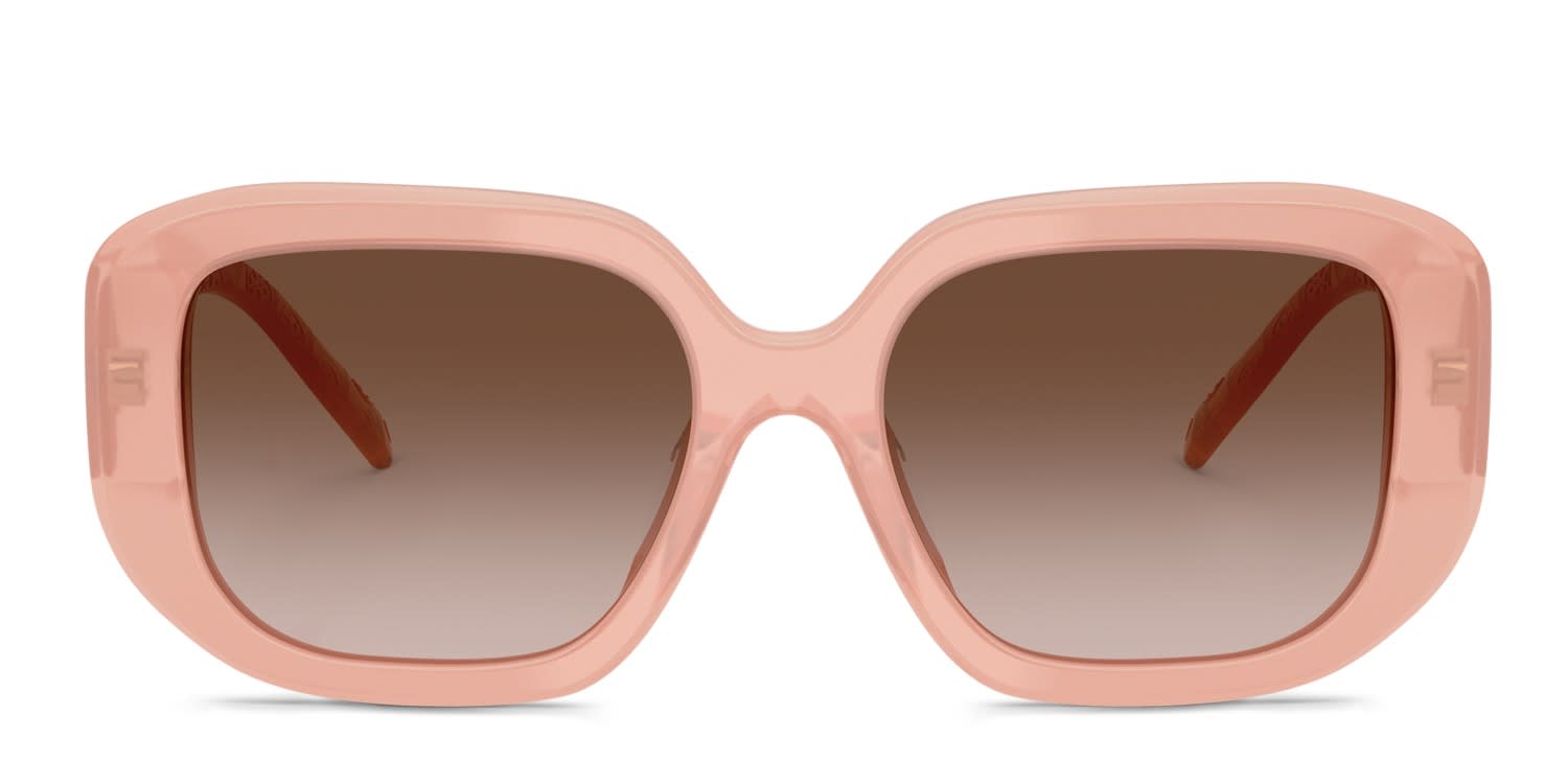 Tory Burch TY7218U White, Pink, Brown glasses - Brown / Pink - Frontal View