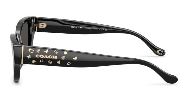 * Coach Black narrow Rectangular Sunglasses 100% UV protection Narrow Rectangle Sunglasses | Eyewear | Coach | COACH® main image 4