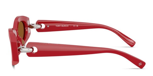Tory Burch TY9041 Matte Racing Red Pink Sunglasses + Case NWOT Tory Burch TY9041 Sunglasses | FREE Shipping - Go-Optic.com  main image 4