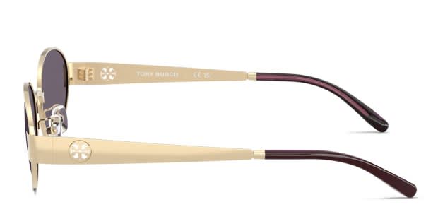 Tory Burch TY6116 gold frame with purple lenses. Lenses provide