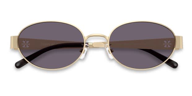 Tory Burch TY6116 gold frame with purple lenses. Lenses provide