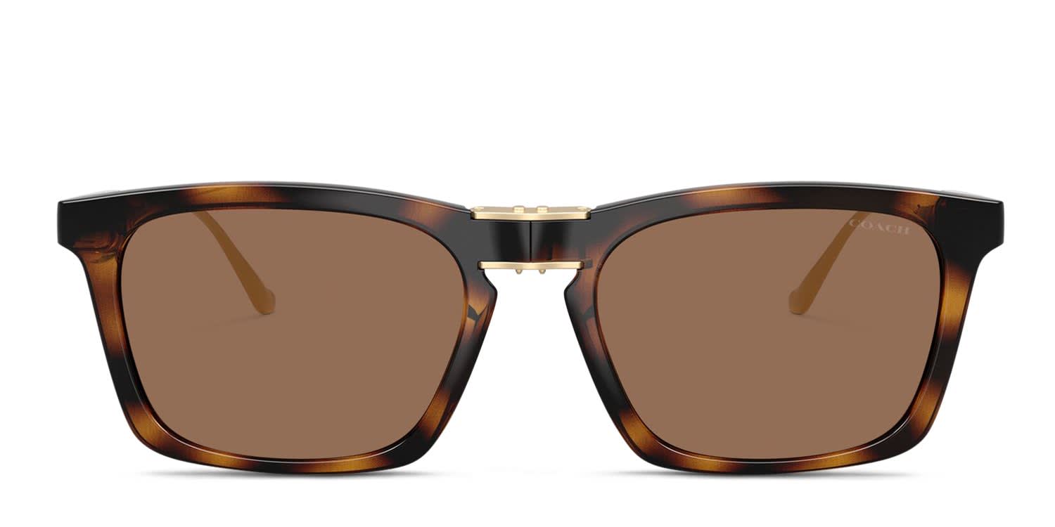 Coach HC8455 Folding Tortoise Prescription Sunglasses