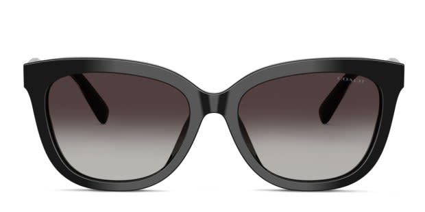 Coach HC8453U black frame with grey gradient lenses. Lenses  display picture 3