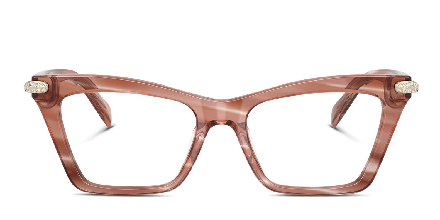 Hailey x Vogue VO5446 Brown Eyeglasses | Includes FREE Rx Lenses