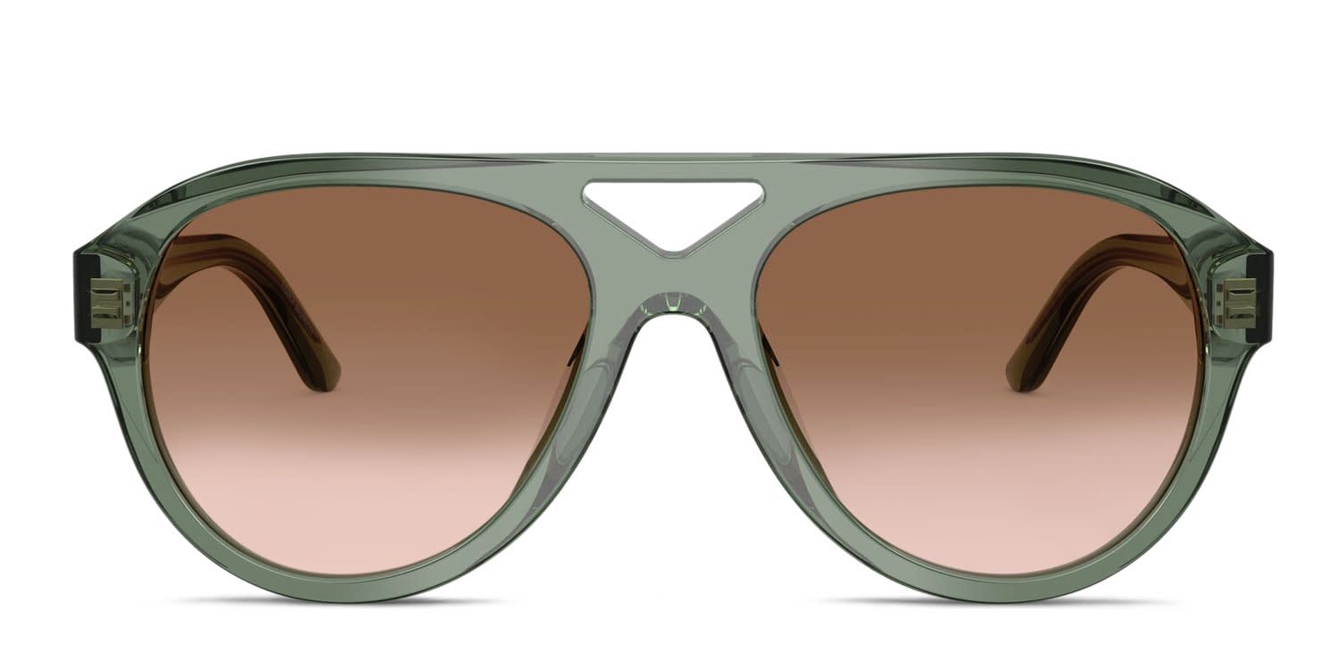 Tory Burch TY7233U Clear, Green, Gray glasses - Clear / Green / Gray - Frontal View