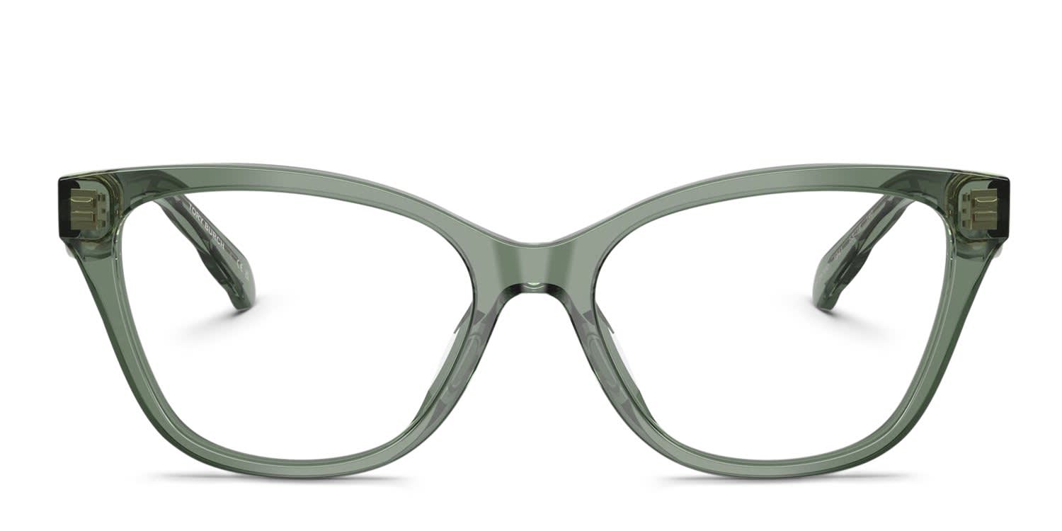 Tory Burch TY2170U Clear, Green glasses - Clear / Green - Frontal View