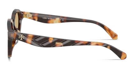 Tory Burch TY7235D Tortoise, Yellow glasses - Tortoise / Yellow - Side View