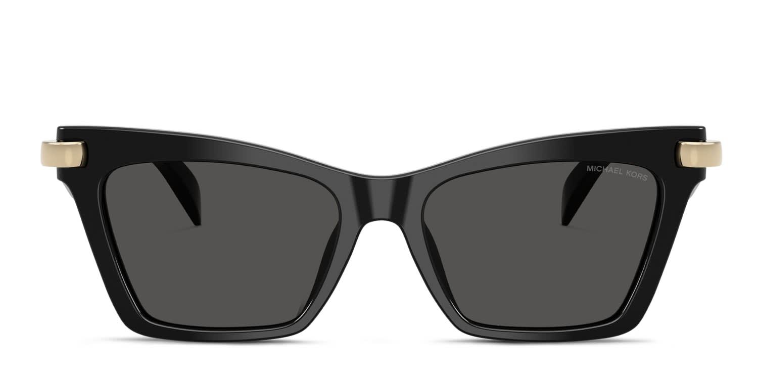 Coach HC8449U black frame with grey solid lenses. Lenses provide