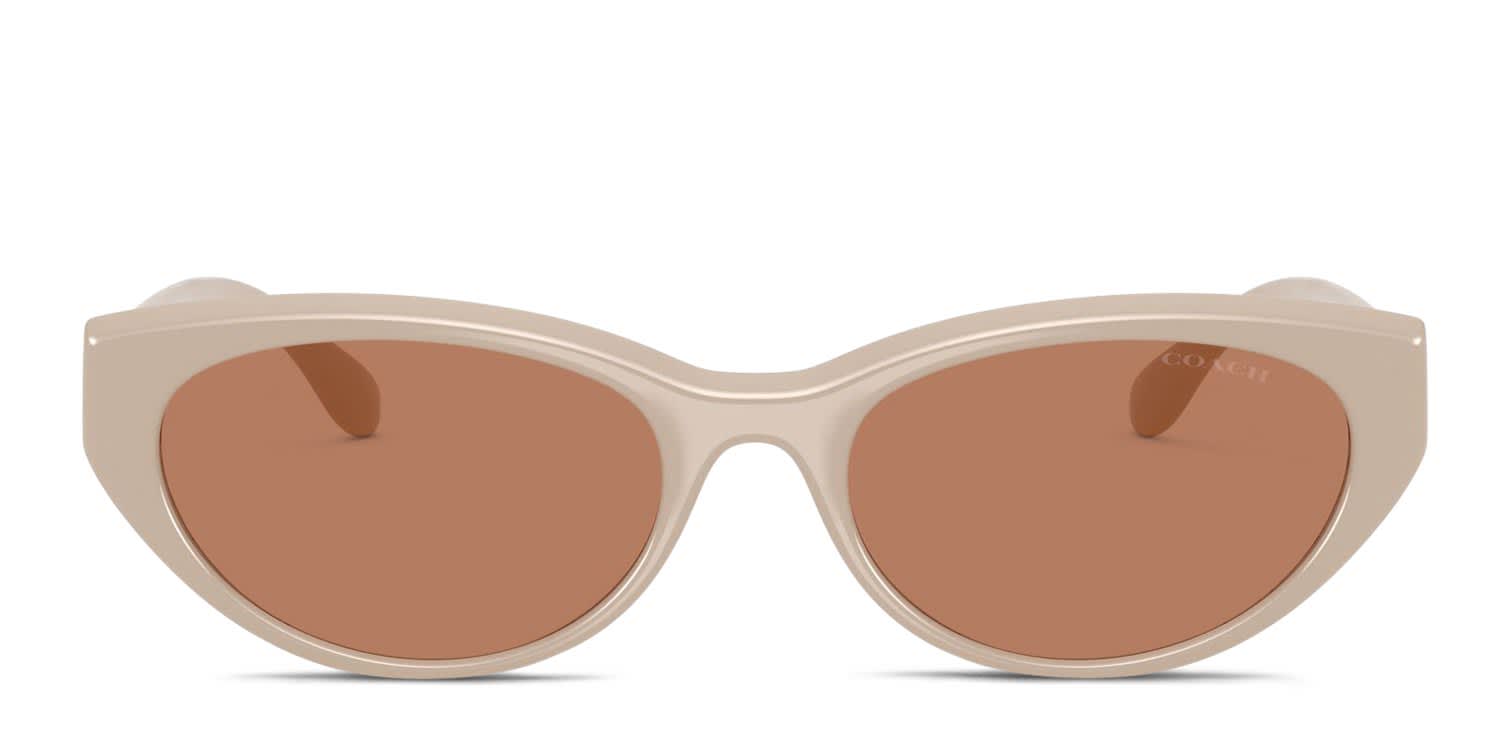 Coach HC8456D Beige, Brown glasses - Beige / Brown - Frontal View