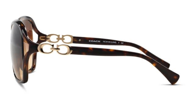 Coach HC8145 tortoise frame with brown gradient lenses. Lenses