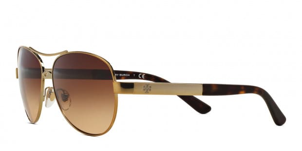Tory Burch アビエーターサングラス ブラウン Tory Burch™ TY7189U Irregular Sunglasses | EyeOns.com