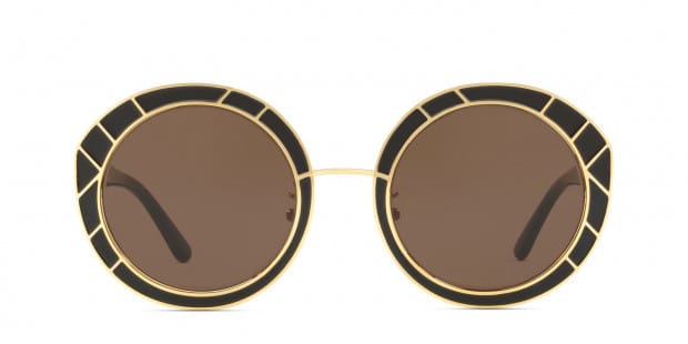 Tory burch sunglasses black and on sale gold