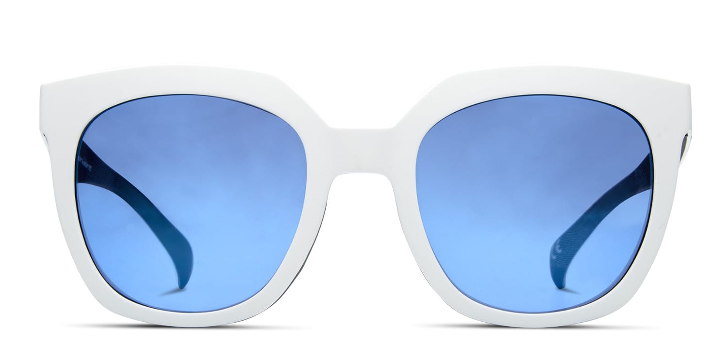 Adidas AOR008 White w/Black glasses - Black / White - Frontal View