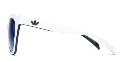 Adidas AOR008 White w/Black glasses - Black / White - Side View