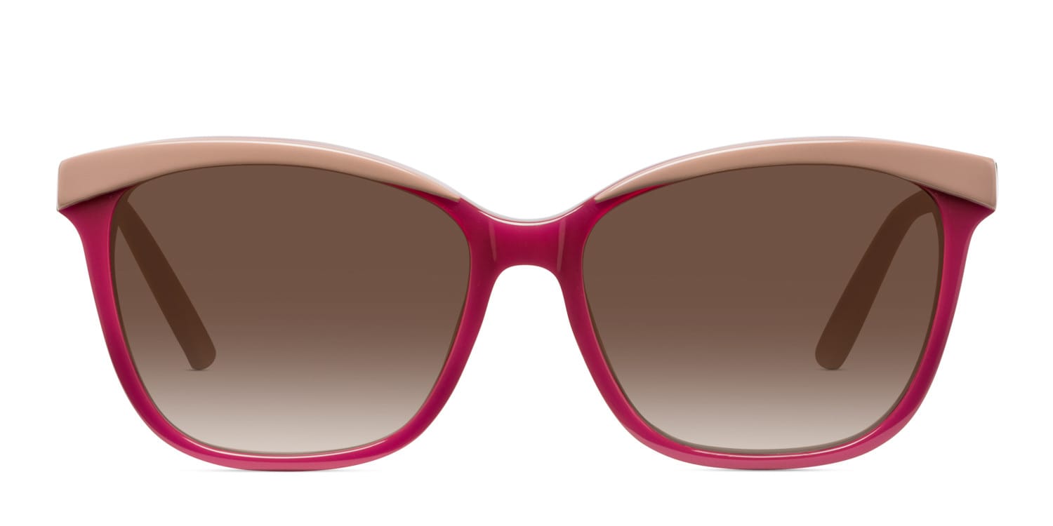 Amelia E. Heather Purple w/Brown glasses - Purple / Brown - Frontal View
