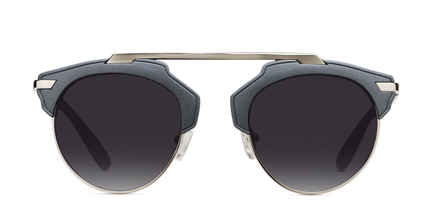 Delorean Gray glasses - Gray - Frontal View