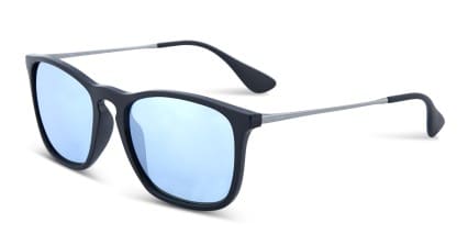 Ray-Ban 4187 Black w/Silver glasses - Black / Silver - Angle View