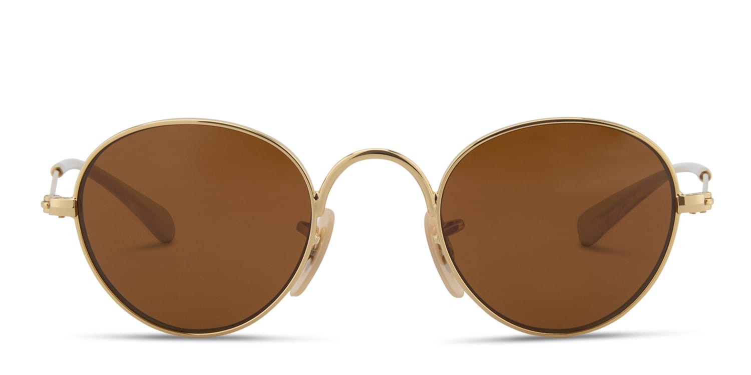 Ray-Ban RJ9537S Junior Round Kids Gold glasses - Gold - Frontal View