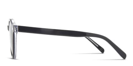 Muse Aurora Black Crystal glasses - Clear / Shiny Black - Side View