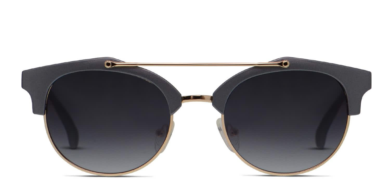 Tiberius Gray/Gold glasses - Gray / Gold - Frontal View