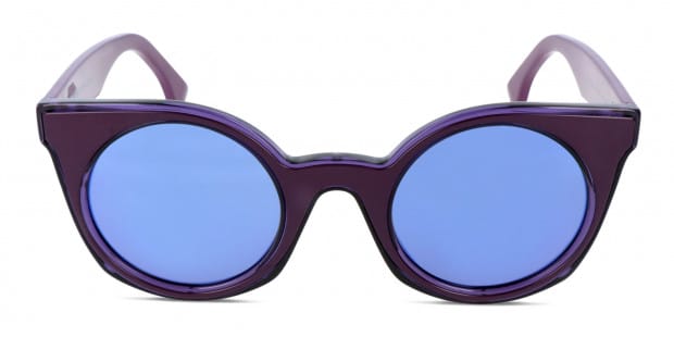 Fendi FF0196 S purple frame with blue lenses. Lenses provide 100 UV protection