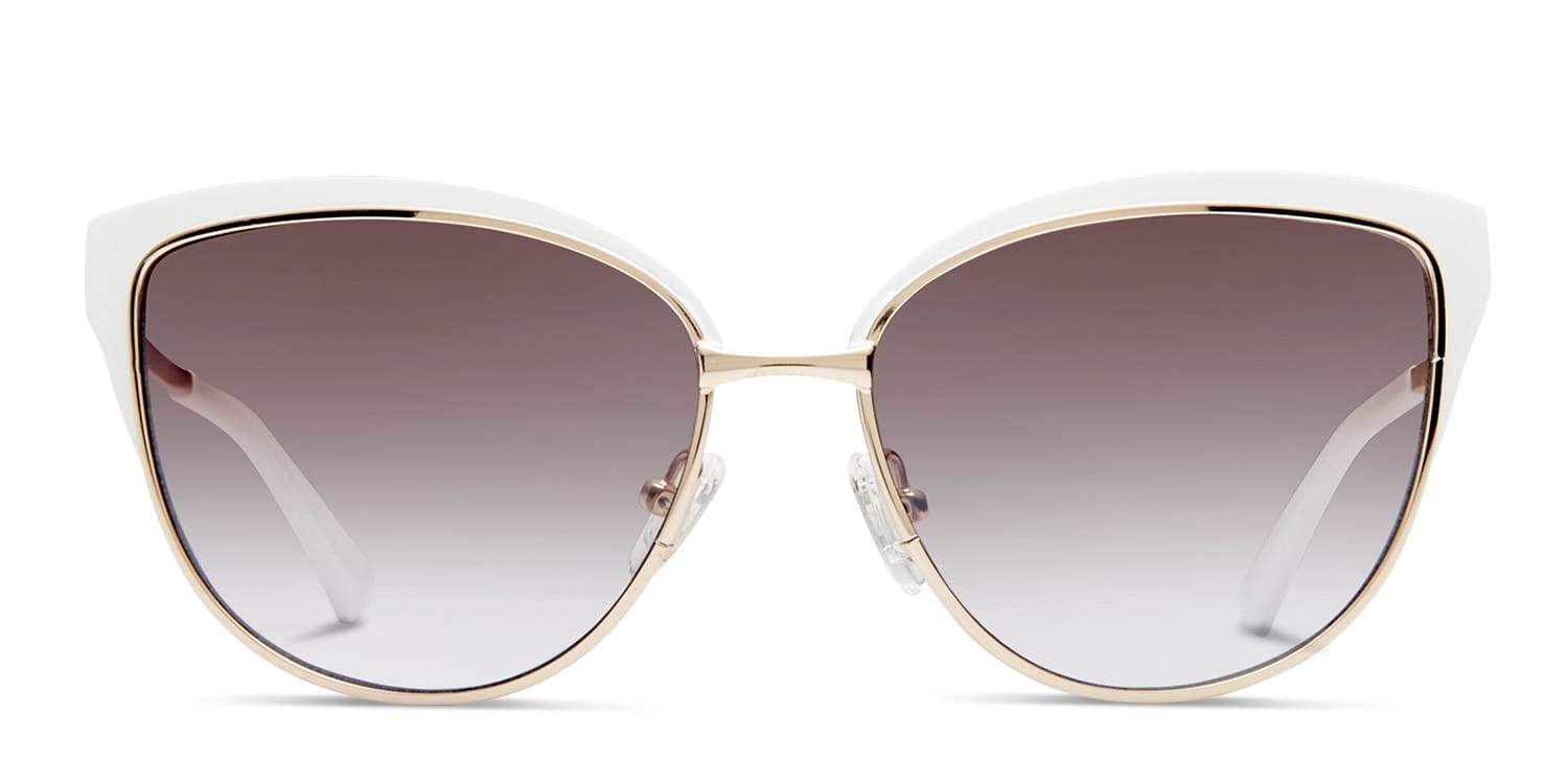 Lexi Gold w/White glasses - Gold / White - Frontal View