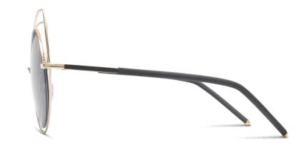 Fiona Gold w/Black glasses - Black / Gold - Side View