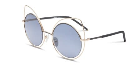 Fiona Gold w/Black glasses - Black / Gold - Angle View