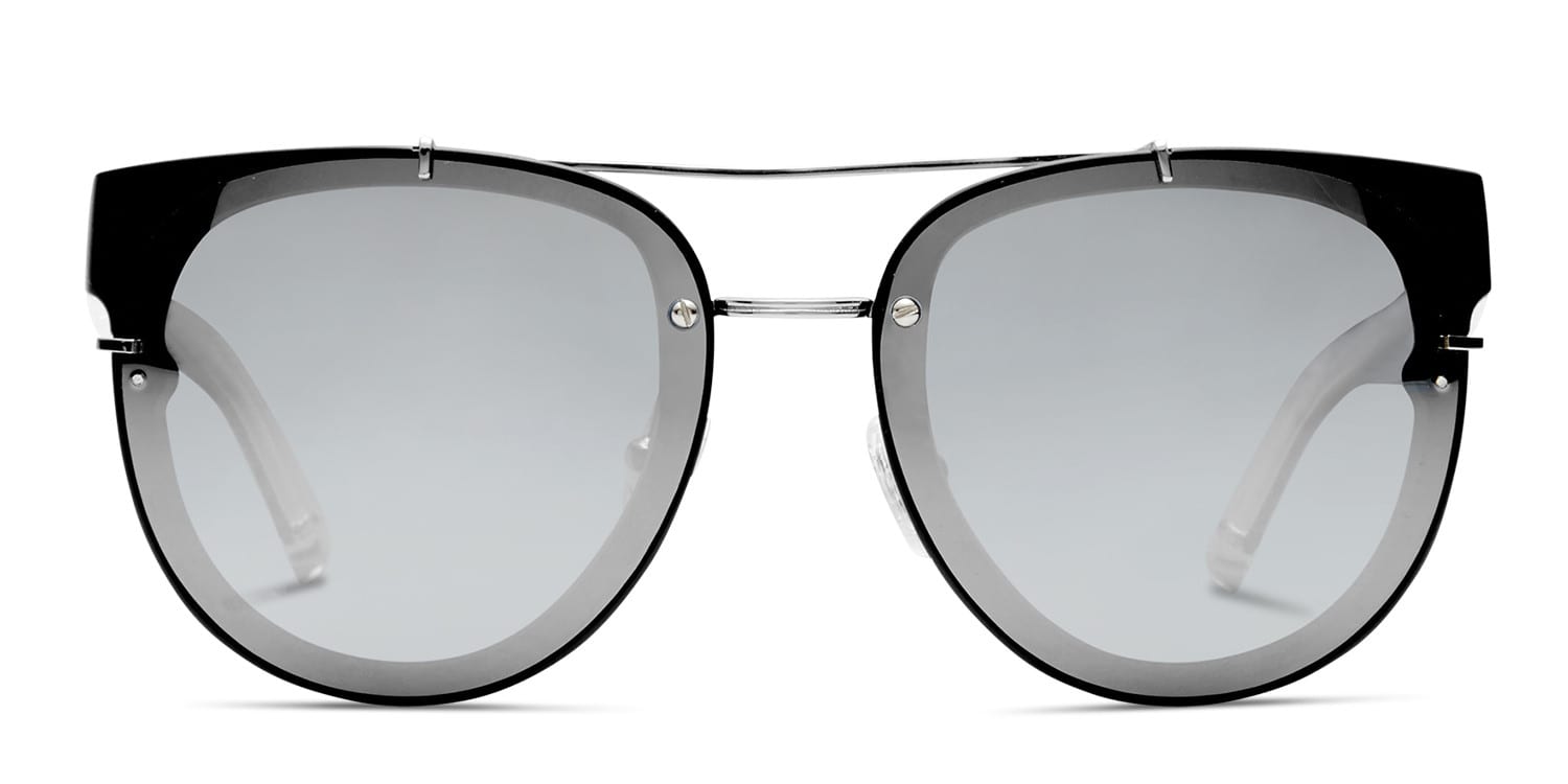 Aimar Black w/Clear (Non-Rx-able) glasses - Black / Clear - Frontal View