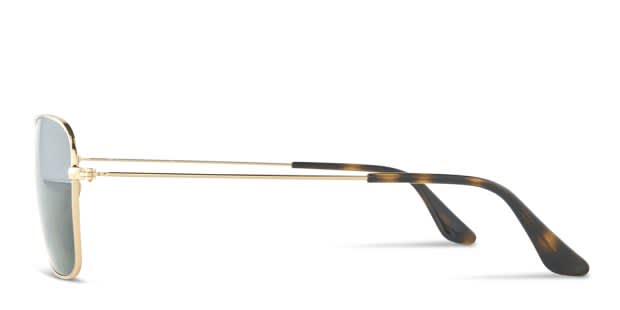 Ray-Ban Caravan RB3136 Gold w/Green, Tortoise Prescription
