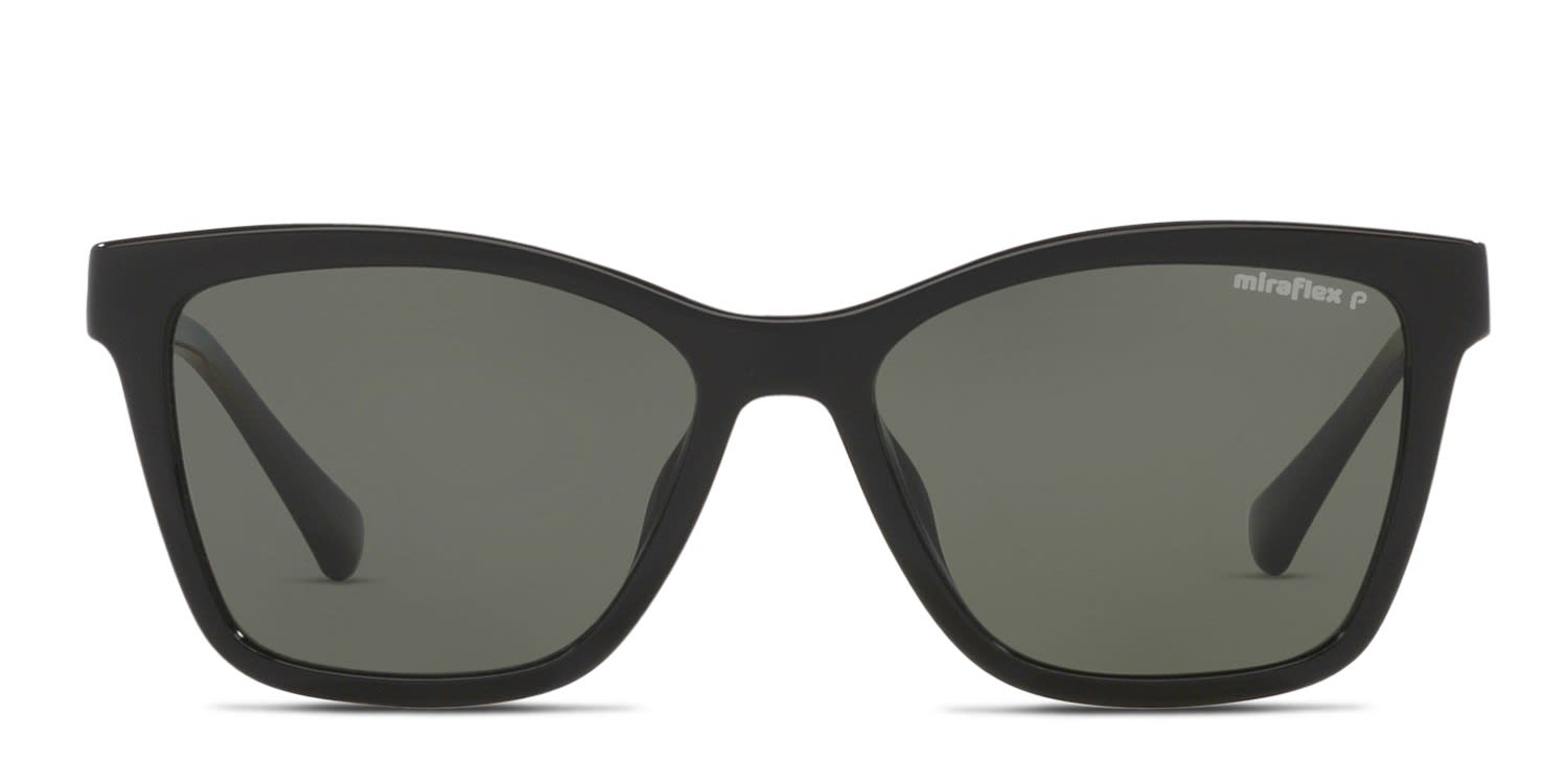 Miraflex MF1042 Kids Shiny Black glasses - Shiny Black - Frontal View