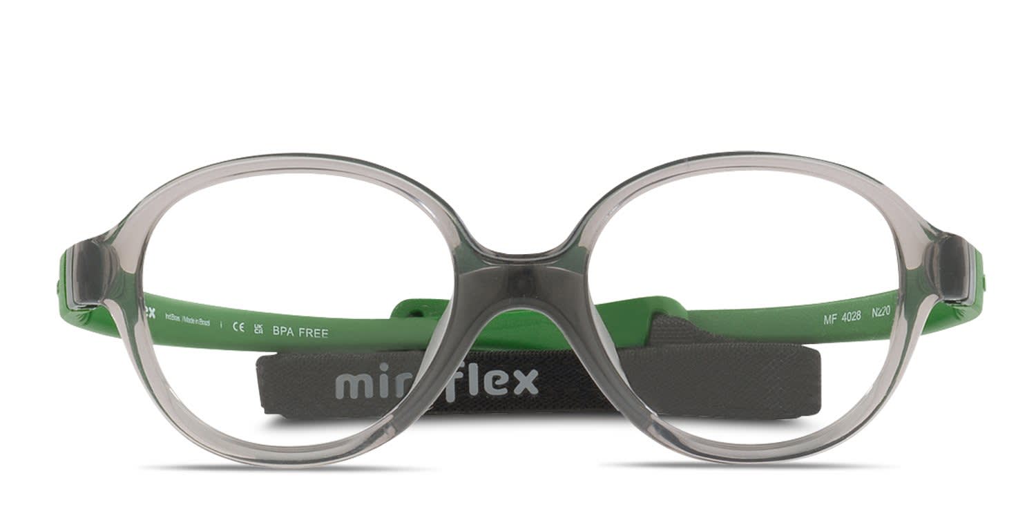Miraflex MF4028 Kids Gray glasses - Gray - Frontal View