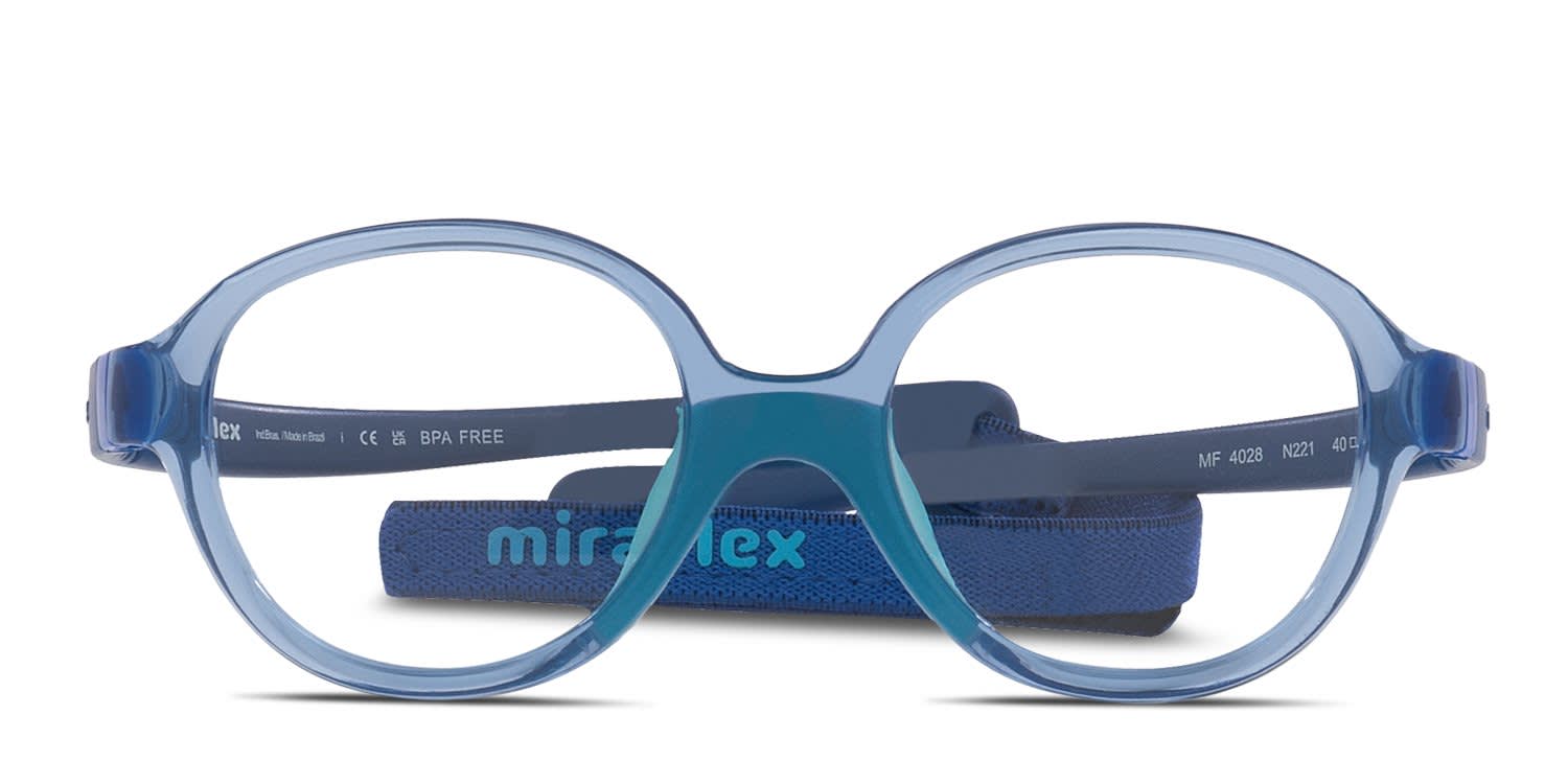 Miraflex MF4028 Kids Blue glasses - Blue - Frontal View