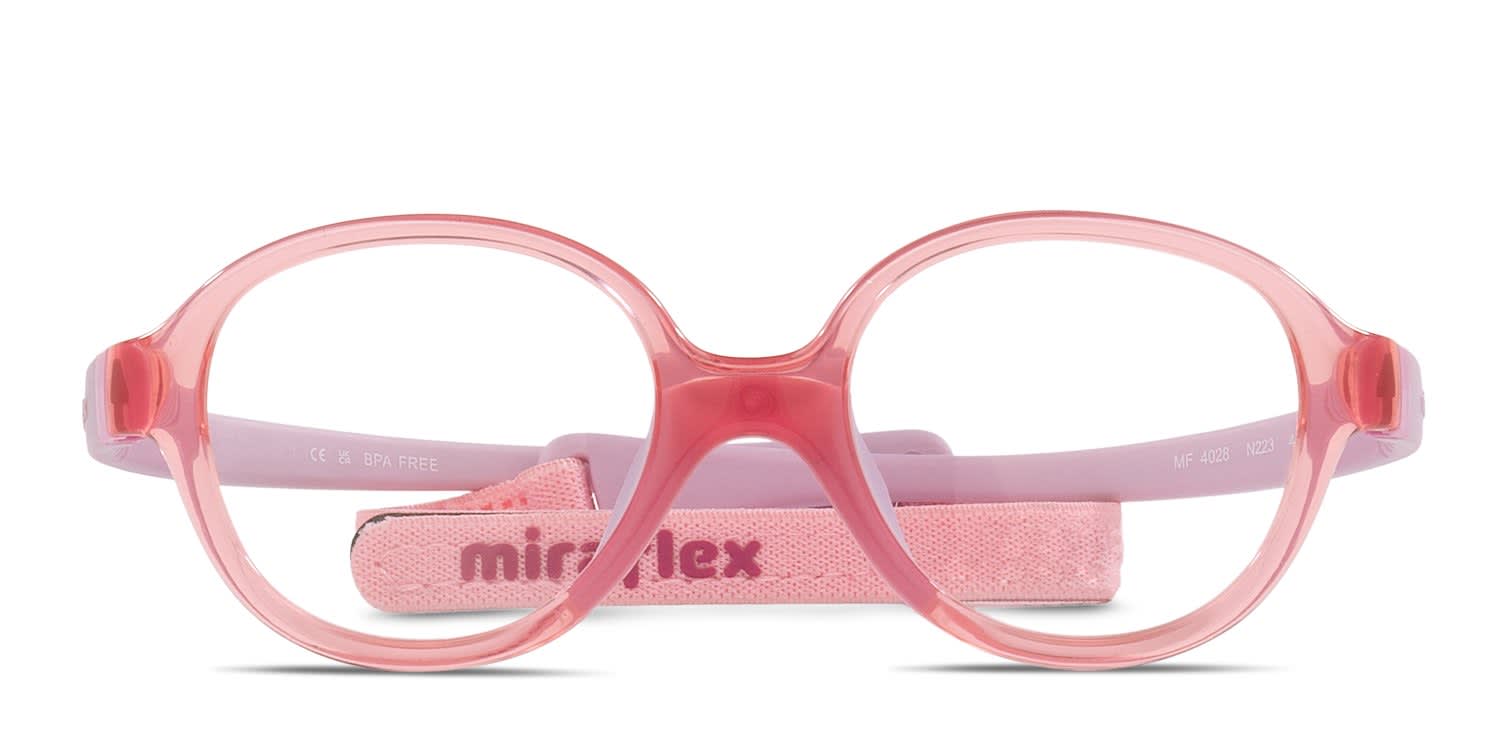 Miraflex MF4028 Kids Pink glasses - Pink - Frontal View