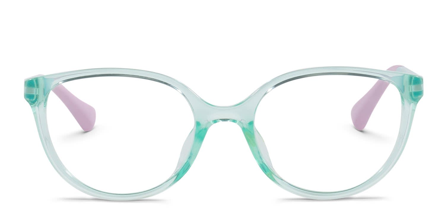 Miraflex MF4034 Kids Green, Clear glasses - Green / Clear - Frontal View