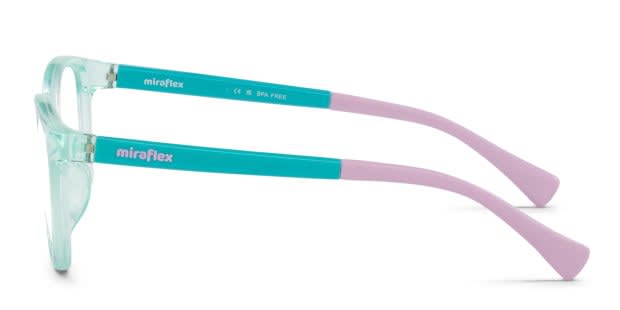 Miraflex MF4034 Kids Green, Clear Prescription Eyeglasses