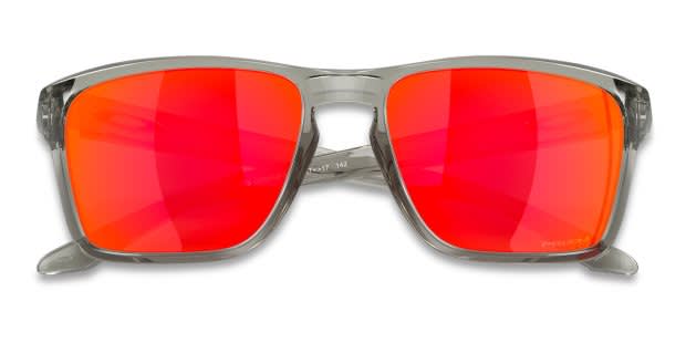 Oakley OO9448 Sylas Gray, Red frame with PRIZM ruby lenses. Lenses