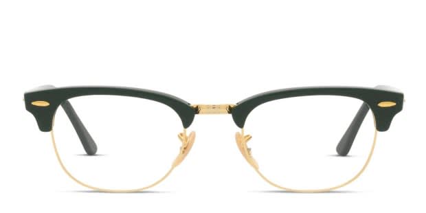 Ray-Ban RX5154 Clubmaster Green/Gold Eyeglasses | Includes FREE Rx
